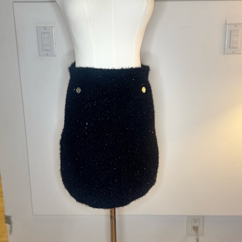 Sandro Paris Black textured Mini Skirt – Size 4